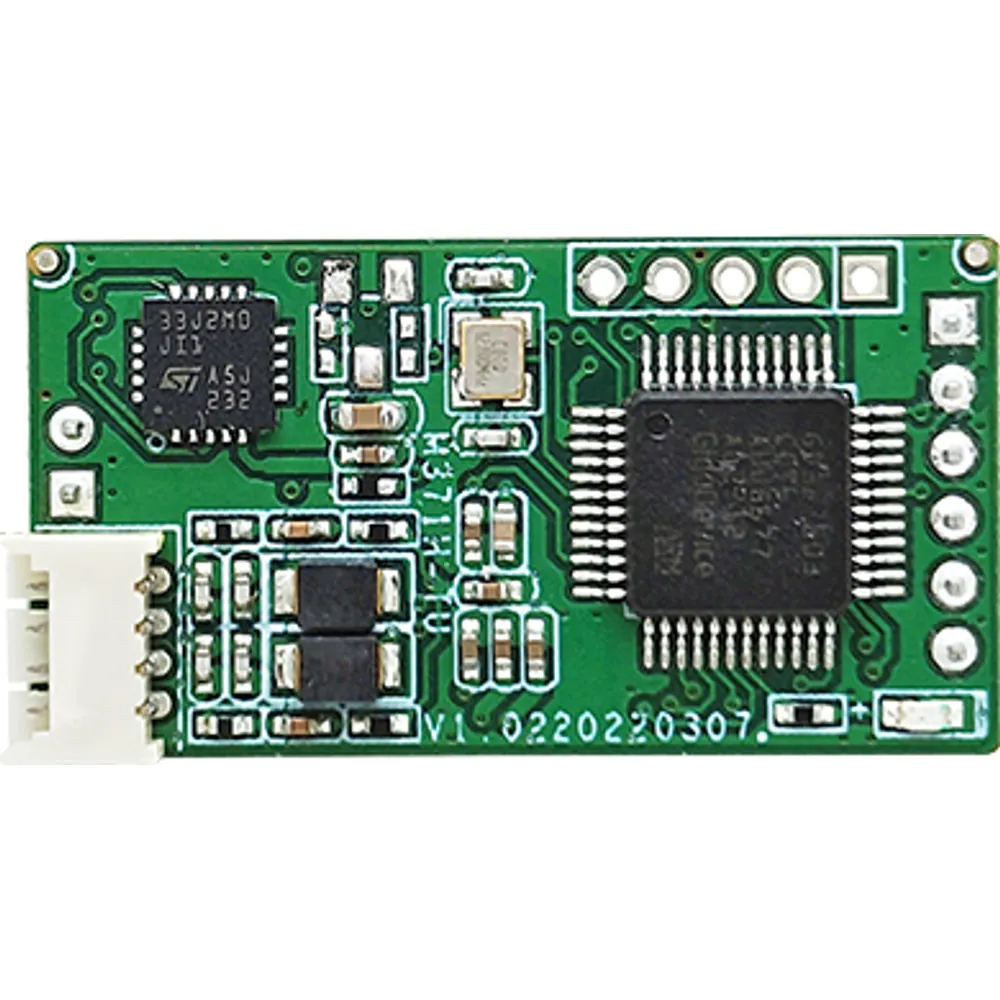 Top view of 13.56 MHz multi-technology reader module with antenna connector on the left edge
