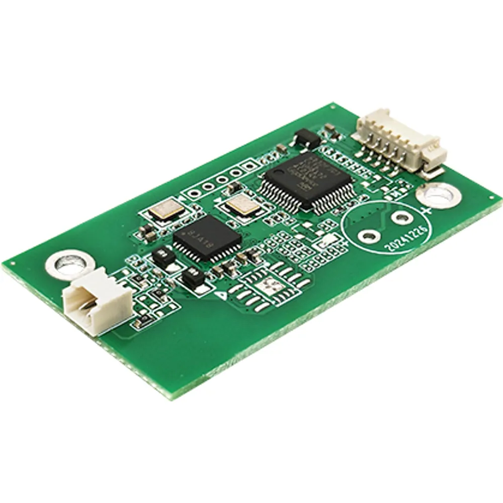 47 × 26 mm USB 13.56 MHz reader module, external-antenna build with 2-pin antenna socket