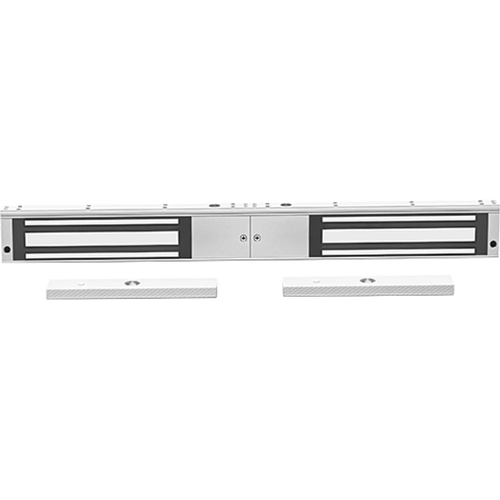 Double door magnetic lock 2 x 280 kg with two armature plates, front view
