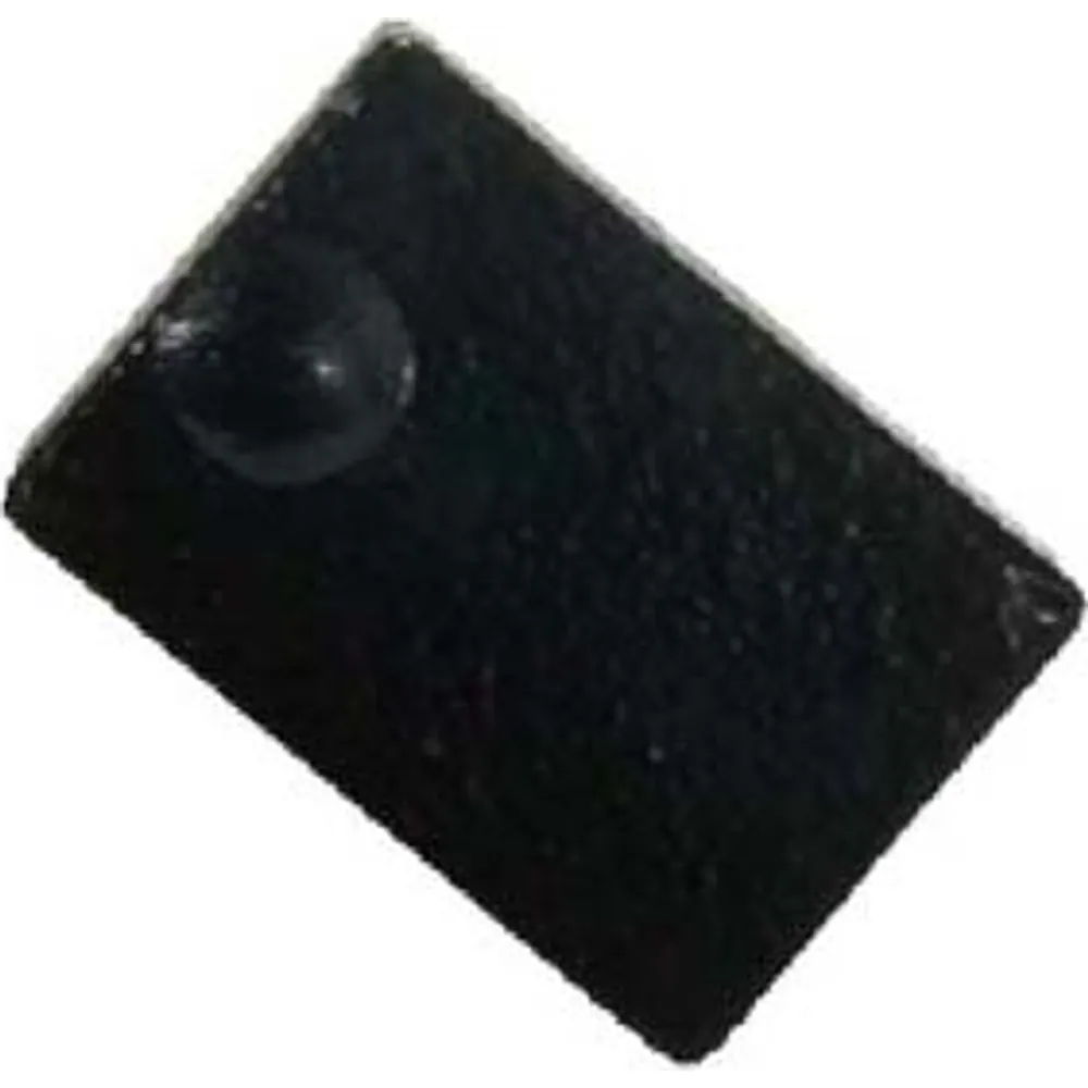 Mini black ceramic UHF RFID tag, 13 x 9 mm, with small potting dome near one corner