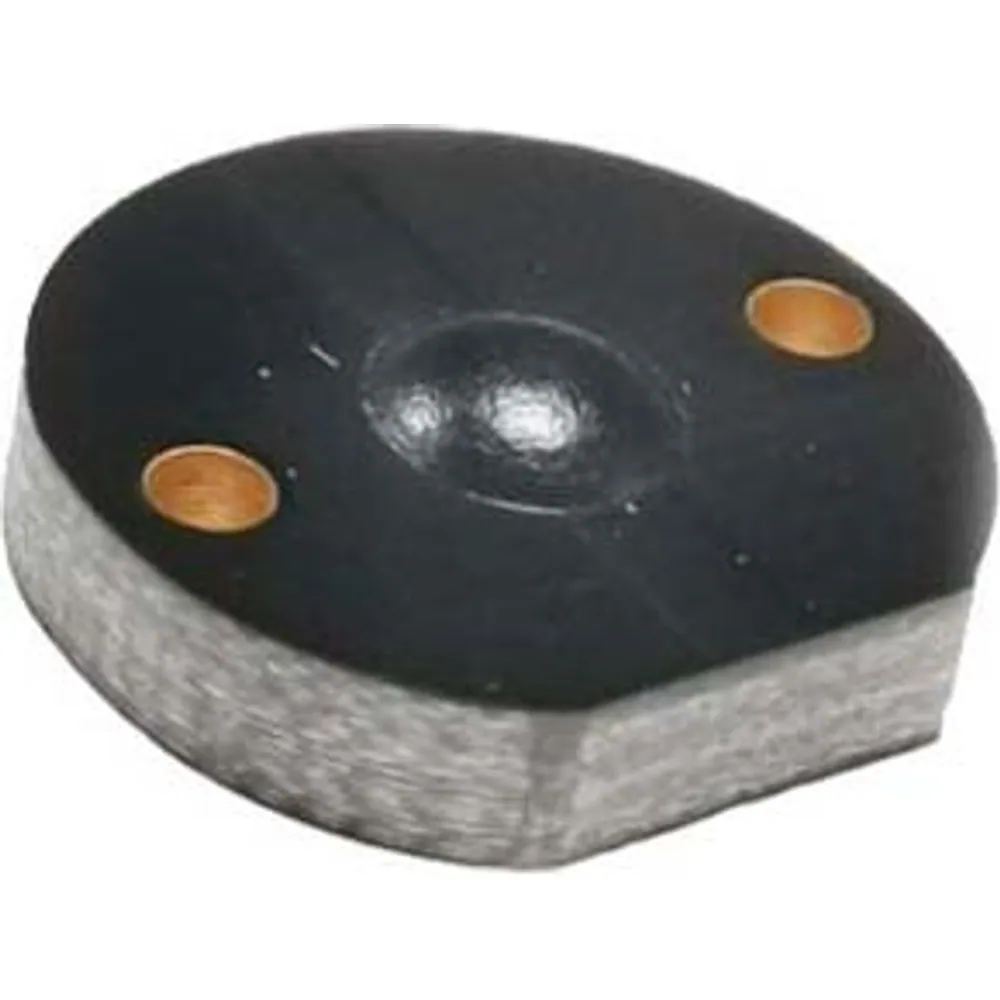 Mini black PCB on-metal UHF RFID tag, 16 × 15 mm, rounded shape with two plated holes